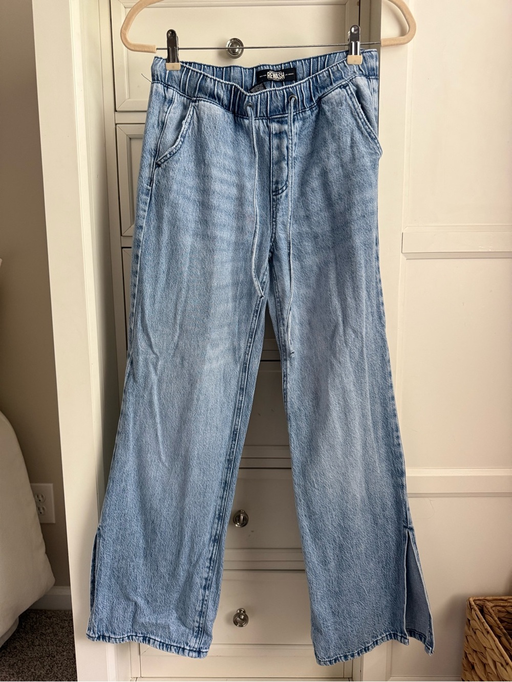 Rewash Light Blue Wide-Leg Pull-On Jeans